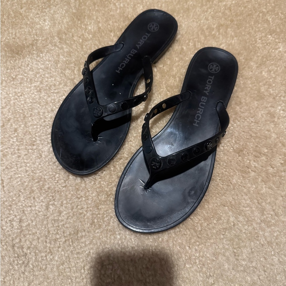 Tory Burch Black Gel Sandals